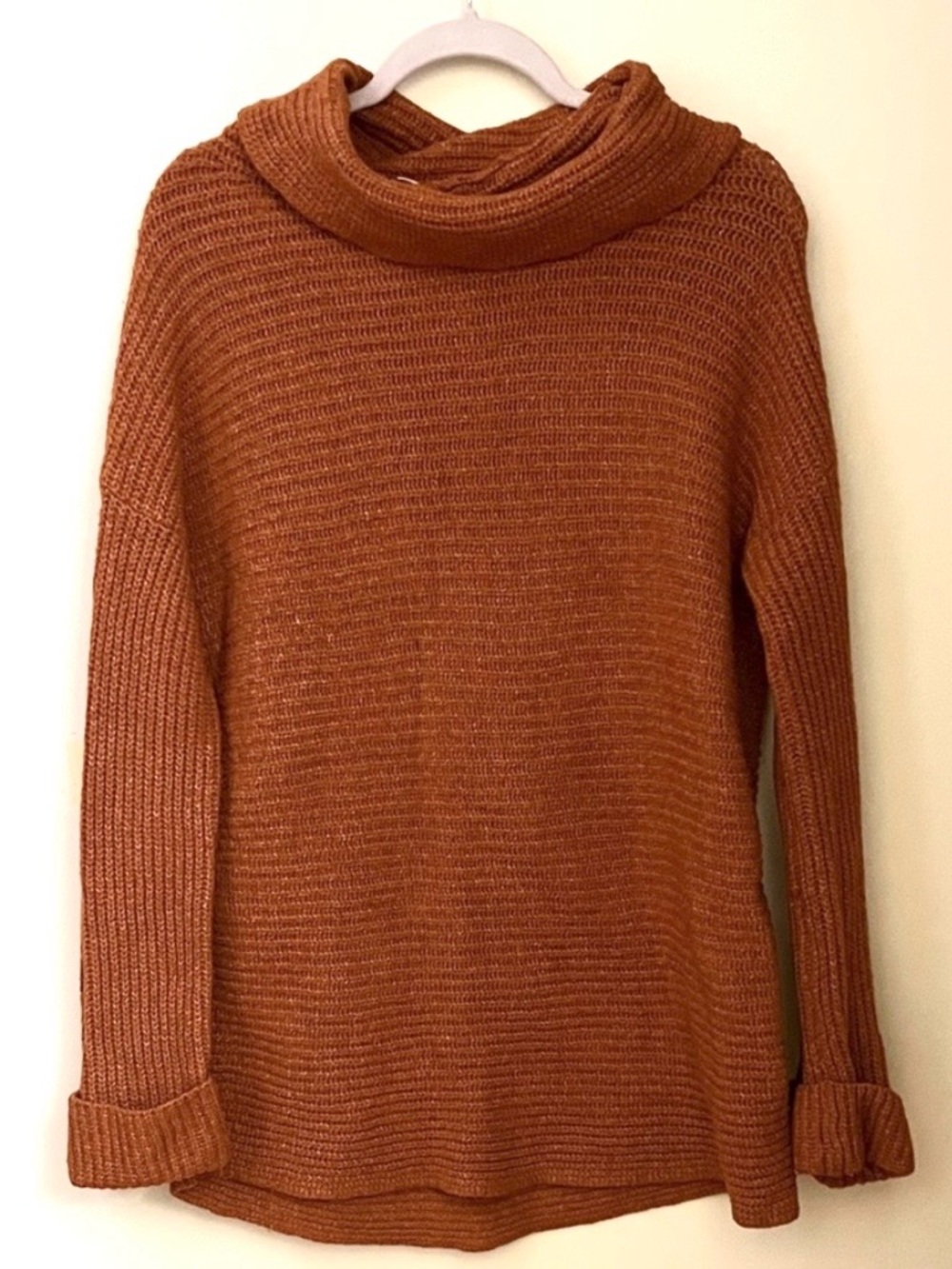 Russet Knit Turtleneck Sweater